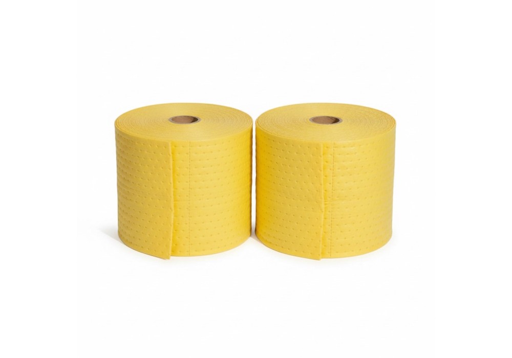 Rolki sorpcyjne uniwersalne MAX, żółte ostrzegawcze, 38 cm × 45 m (chłonność 210 l), opakowanie 2 szt.