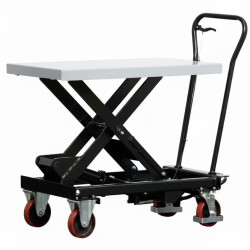 Podnośnik nożycowy mobilny ręczny 500 kg, platforma 1010 x 520 mm, do 1000 mm