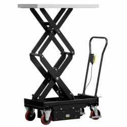 Podnośnik nożycowy mobilny elektryczny 500 kg, platforma 1010 x 520 mm, do 950 mm