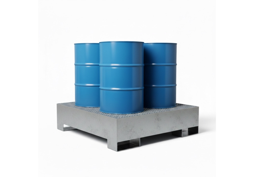 Wanna wychwytowa na 4 beczki 200 l 🇵🇱, pojemność 220 l, stal cynkowana