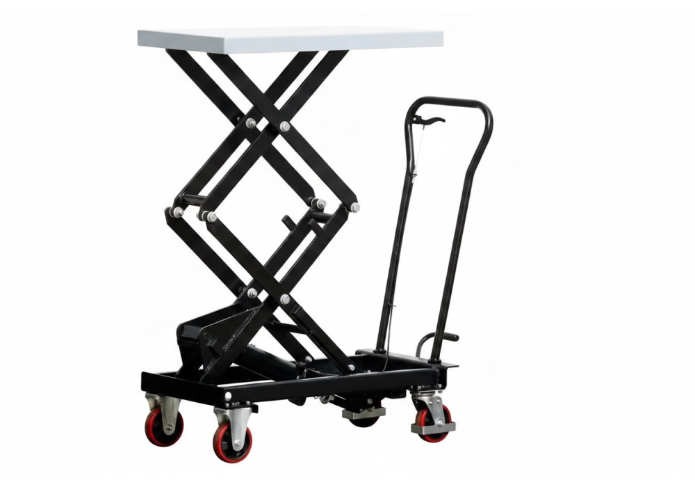 Podnośnik nożycowy mobilny elektryczny 500 kg, platforma 1010 x 520 mm, do 950 mm