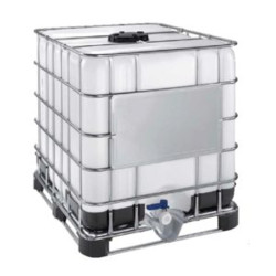 Regenerowany zbiornik IBC 1000 l na palecie hybrydowej