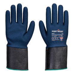 Rękawice antyprzecięciowe nitrylowe Nitrotough Grip, szaro-niebieskie