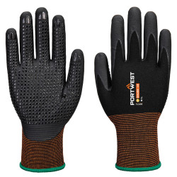 Rękawice robocze powlekane mikropianką nitrylową GP Grip 15 z nakropieniem, czarne