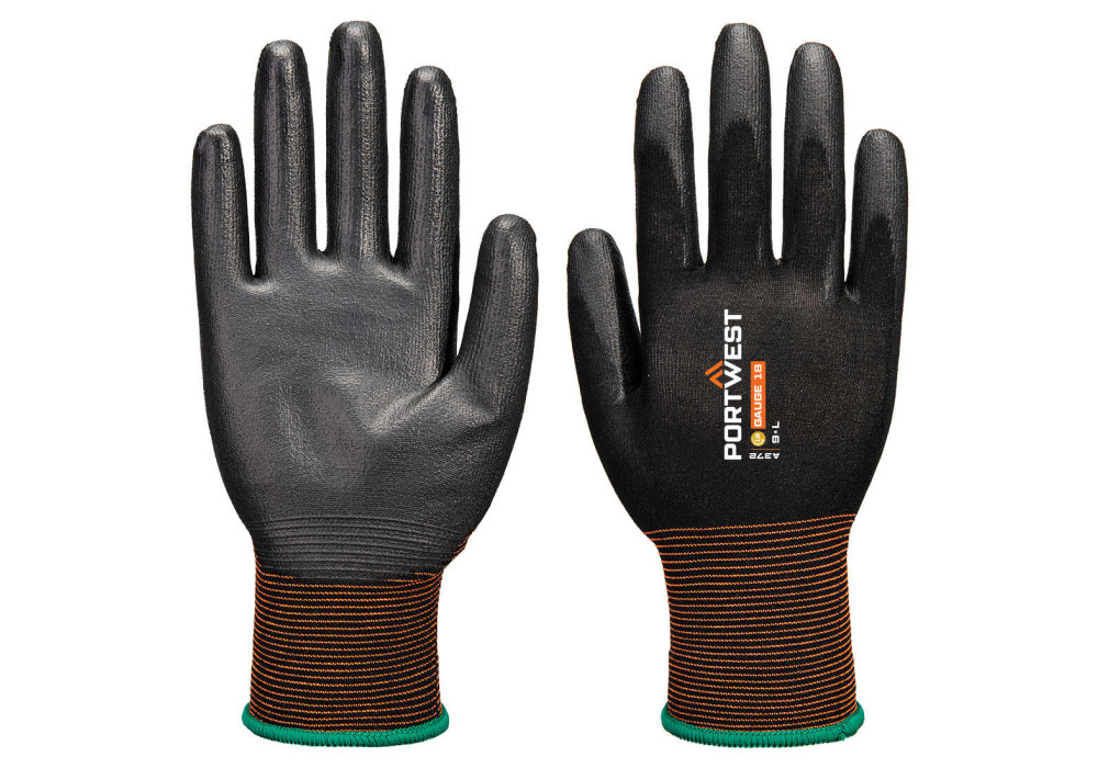 Rękawice robocze powlekane PU GP Grip 18, czarne