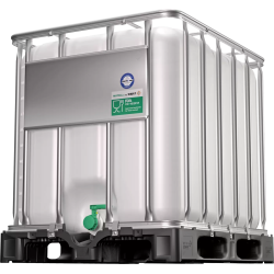 Zbiornik IBC (FDA) 1000 l do przemysłu spożywczego – uszczelnienie Viton, paleta PE