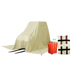 Koc przeciwpożarowy do wózków widłowych 5 × 6 m z wózkiem transportowym