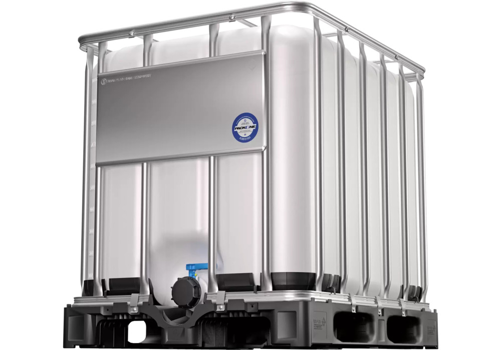 Zbiornik IBC 800 l ADR do substancji niebezpiecznych – uszczelnienie Viton, paleta PE