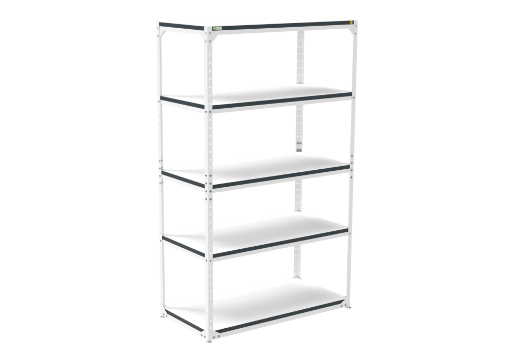 ⚡ Regał półkowy ESD 1200 mm z powierzchnią rozpraszającą, nośność jednej półki do 50 kg