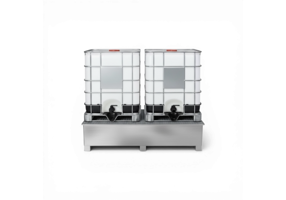 Wanna wychwytowa na 2 IBC 1000 l 🇵🇱, pojemność 1000 l, stal nierdzewna