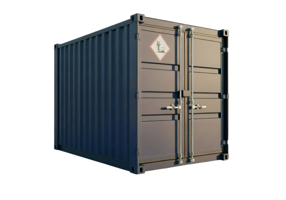 Kontener chemiczny Basic 10’ z możliwością wchodzenia – wanna wychwytowa 1500 l