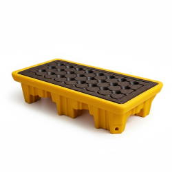 Wanna wychwytowa z polietylenu ECO (PE) na beczki i mniejsze pojemniki, powierzchnia odstawcza z PE, pojemność wychwytu 130 l